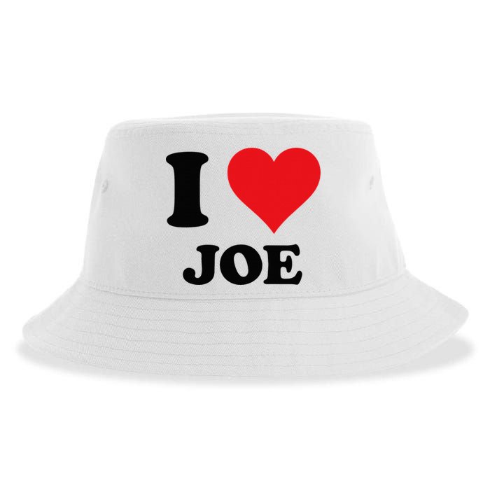 I Heart Joe First Name I Love Personalized Stuff Sustainable Bucket Hat