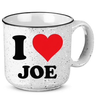 I Heart Joe First Name I Love Personalized Stuff 15oz Campfire Ceramic Mug