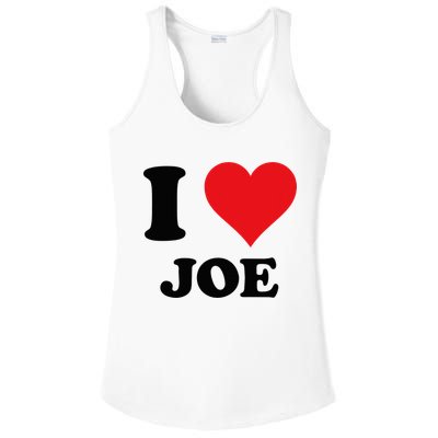 I Heart Joe First Name I Love Personalized Stuff Ladies PosiCharge Competitor Racerback Tank