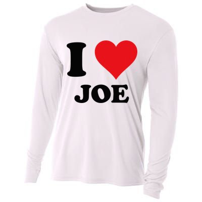 I Heart Joe First Name I Love Personalized Stuff Cooling Performance Long Sleeve Crew