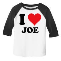 I Heart Joe First Name I Love Personalized Stuff Toddler Fine Jersey T-Shirt