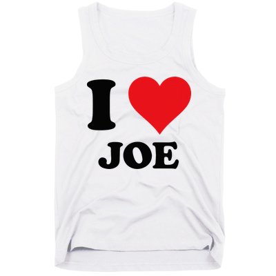I Heart Joe First Name I Love Personalized Stuff Tank Top