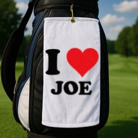 I Heart Joe First Name I Love Personalized Stuff Golf Towel