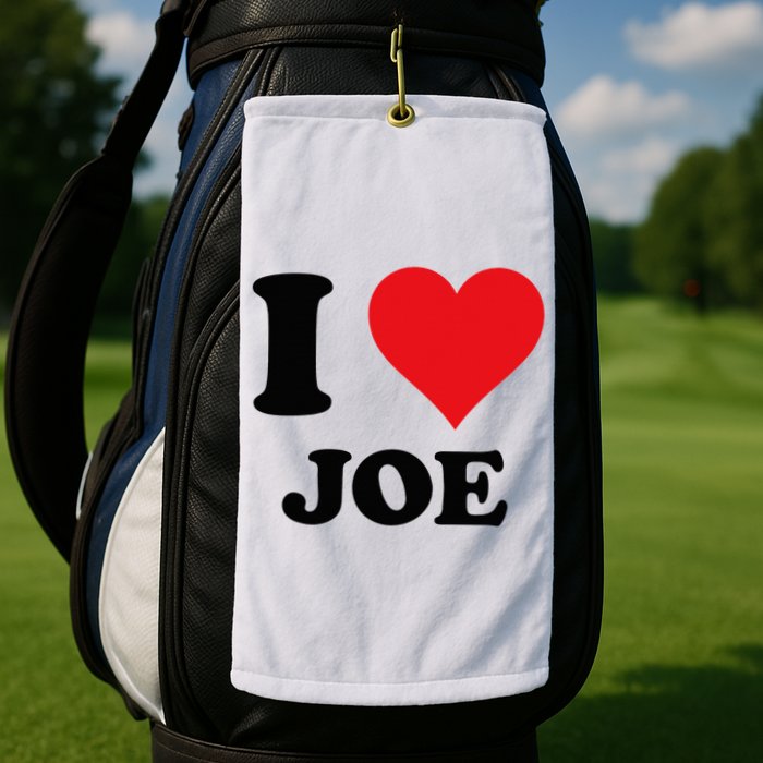 I Heart Joe First Name I Love Personalized Stuff Golf Towel