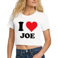 I Heart Joe First Name I Love Personalized Stuff Crop Top