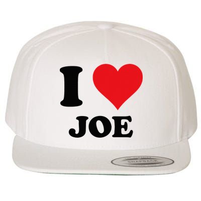 I Heart Joe First Name I Love Personalized Stuff Wool Snapback Cap