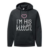 IM His Kitten Cute Couples ValentineS Day Nickname Performance Fleece Hoodie