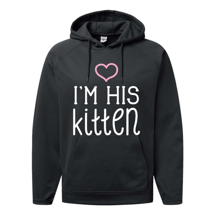 IM His Kitten Cute Couples ValentineS Day Nickname Performance Fleece Hoodie