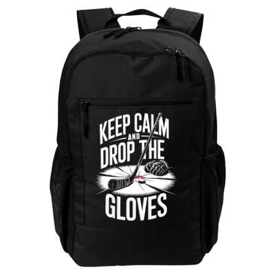 Ice Hockey Keep Calm And Drop The Gloves Style Gift Backpack