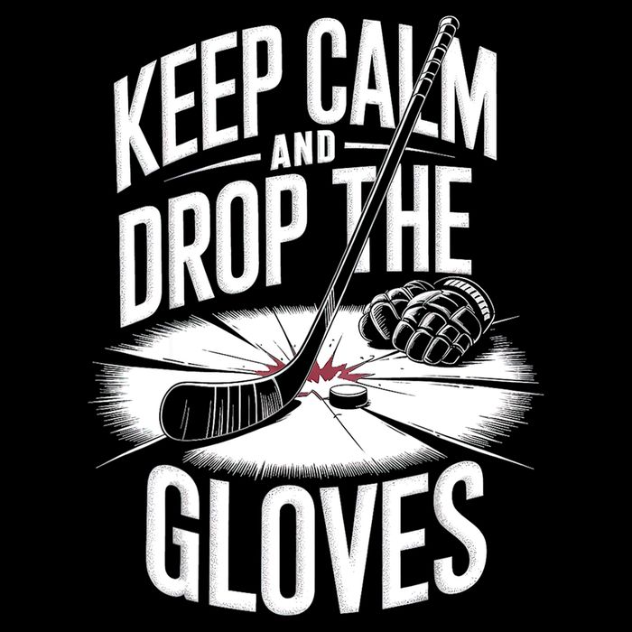 Ice Hockey Keep Calm And Drop The Gloves Style Gift 16 in Basic Backpack
