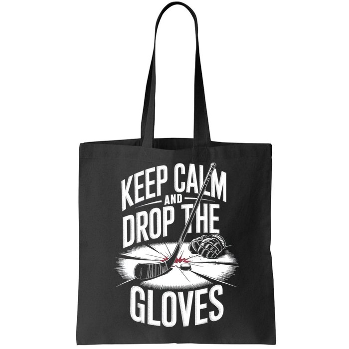 Ice Hockey Keep Calm And Drop The Gloves Style Gift Bag
