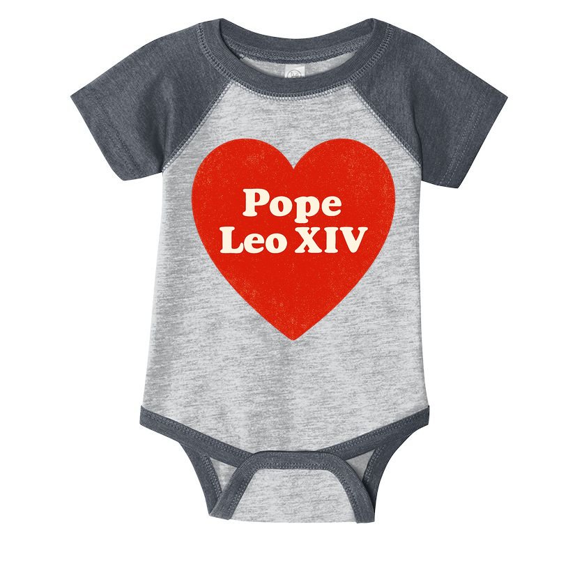 I Heart Love Pope Leo XIV Infant Baby Jersey Bodysuit