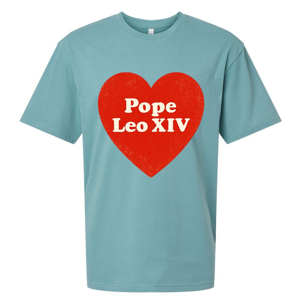 I Heart Love Pope Leo XIV Sueded Cloud Jersey T-Shirt