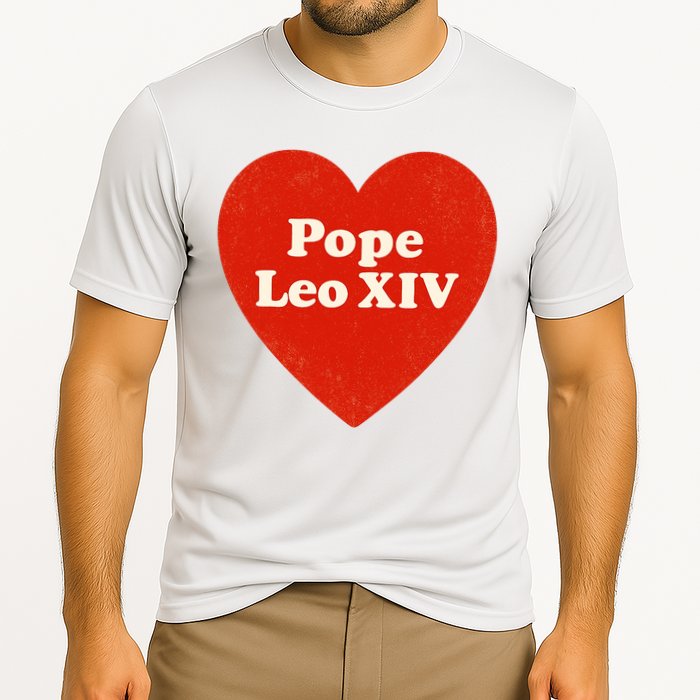 I Heart Love Pope Leo XIV Cooling Performance Crew T-Shirt