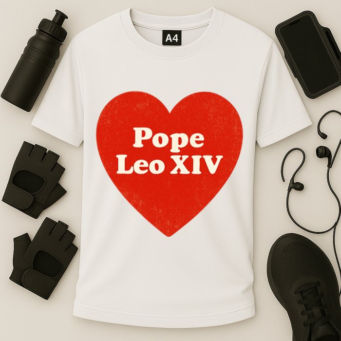 I Heart Love Pope Leo XIV Cooling Performance Crew T-Shirt