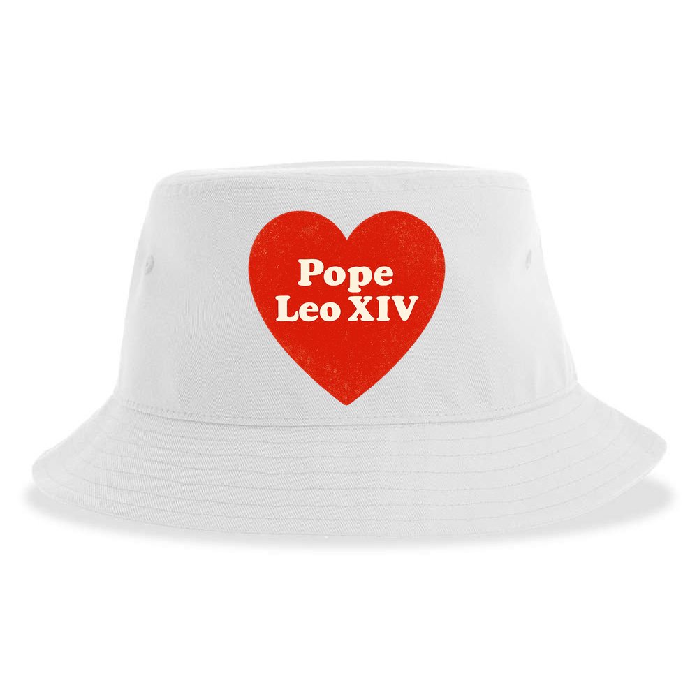 I Heart Love Pope Leo XIV Sustainable Bucket Hat