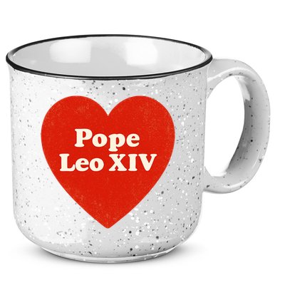 I Heart Love Pope Leo XIV 15oz Campfire Ceramic Mug