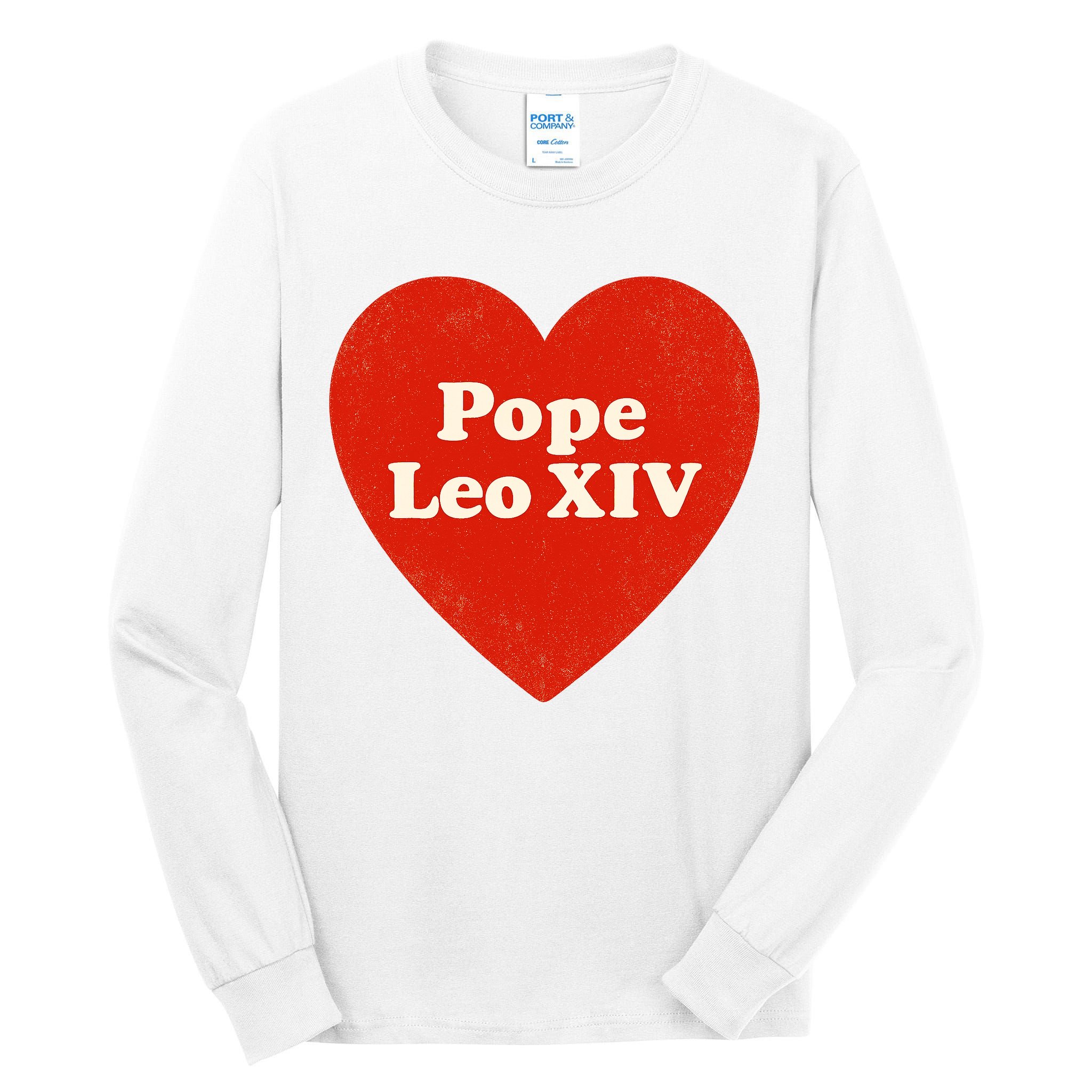 I Heart Love Pope Leo XIV Tall Long Sleeve T-Shirt