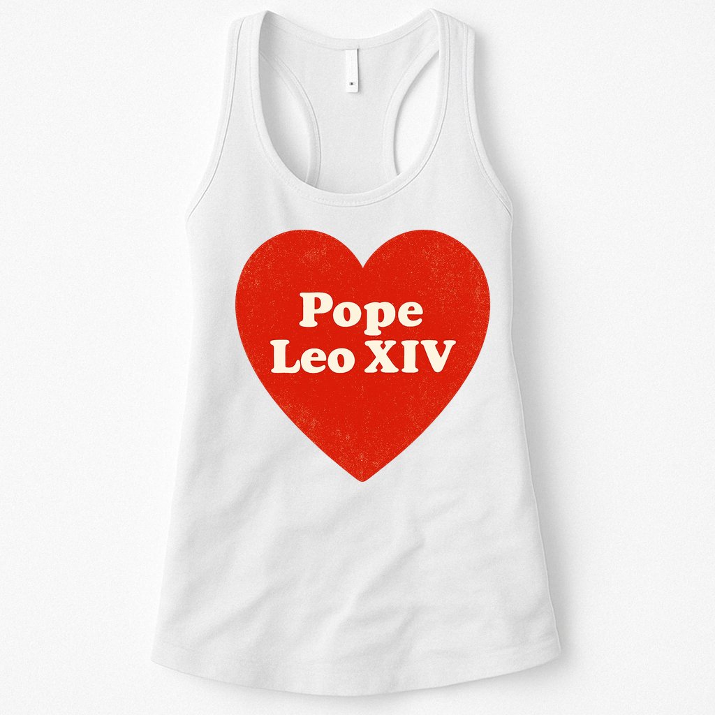I Heart Love Pope Leo XIV Womens Tank Top