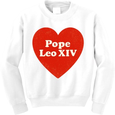 I Heart Love Pope Leo XIV Kids Sweatshirt