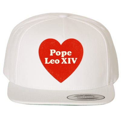 I Heart Love Pope Leo XIV Wool Snapback Cap