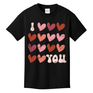 I Heart Love You Valentine Couple Matching Kids T-Shirt