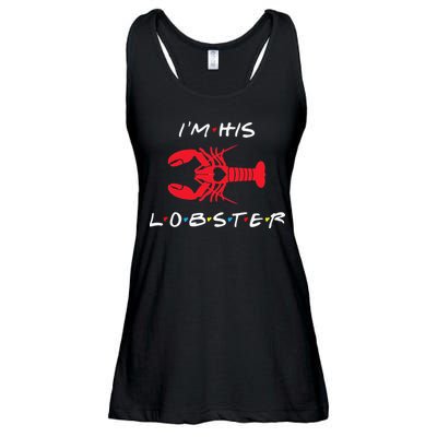 I'm His Lobster Matching Couple Valentine's Day Gift Ladies Essential Flowy Tank