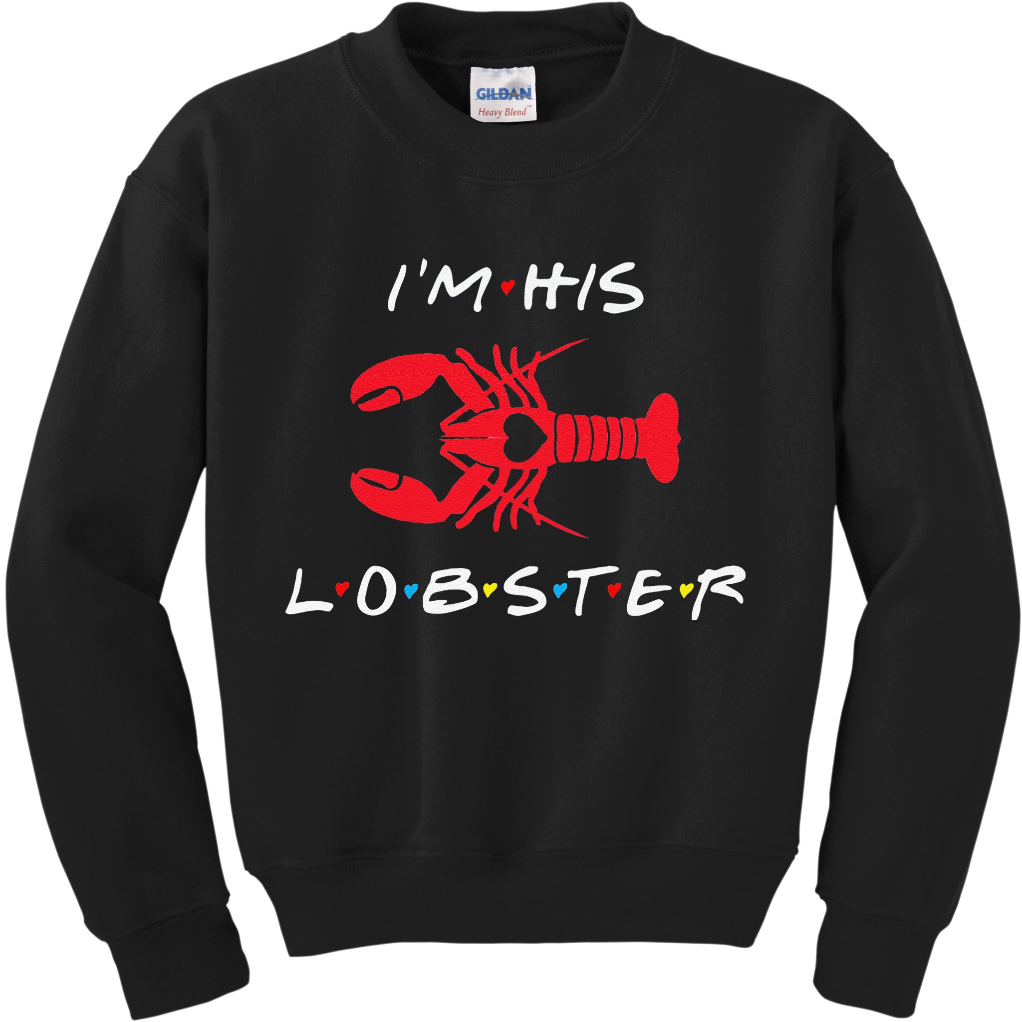 I'm His Lobster Matching Couple Valentine's Day Gift Kids Sweatshirt