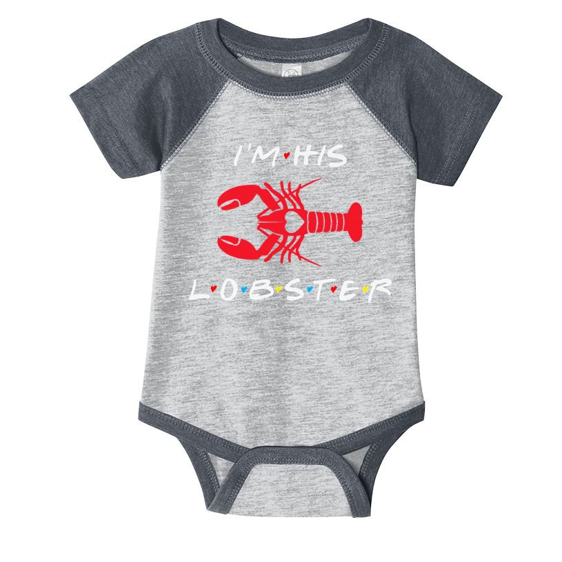 I'm His Lobster Matching Couple Valentine's Day Gift Infant Baby Jersey Bodysuit