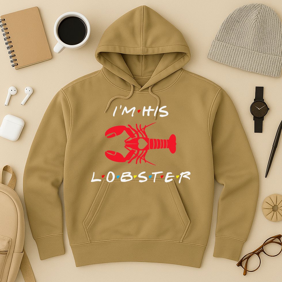 I'm His Lobster Matching Couple Valentine's Day Gift Hoodie