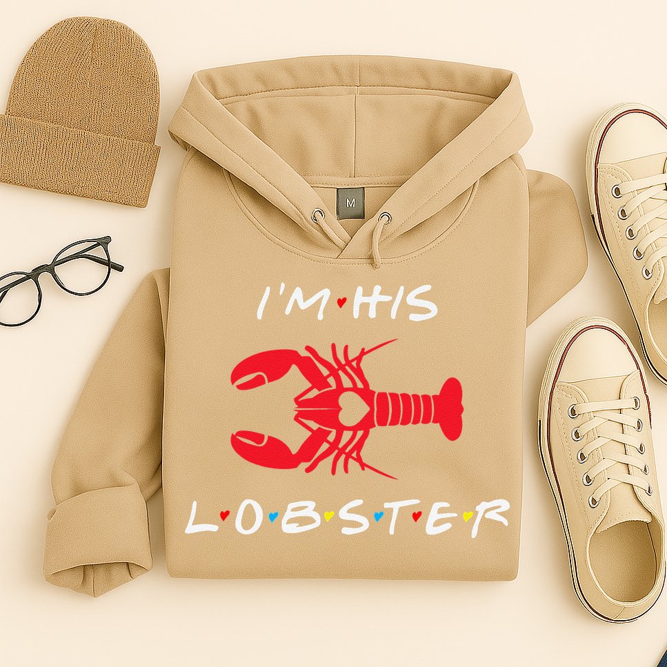I'm His Lobster Matching Couple Valentine's Day Gift Hoodie