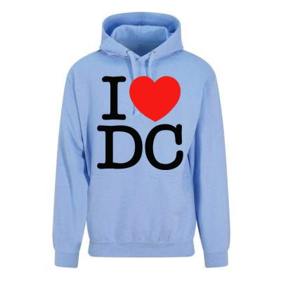 I Heart Love Washington WA DC Classic Font Unisex Surf Hoodie