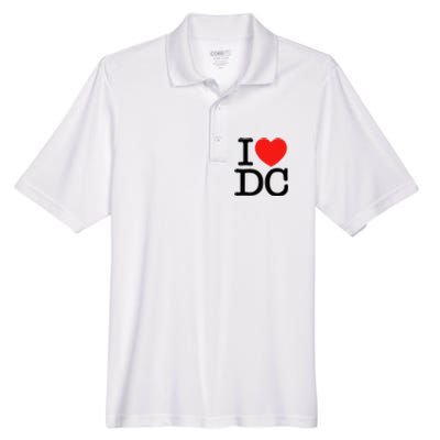 I Heart Love Washington WA DC Classic Font Men's Origin Performance Piqué Polo