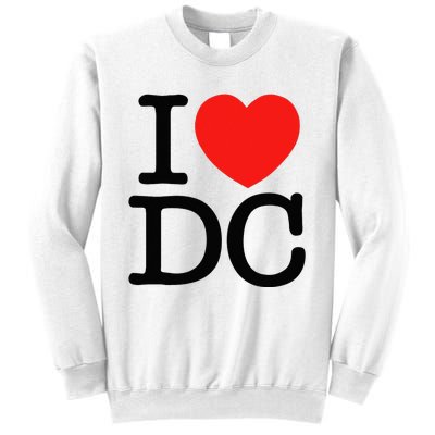 I Heart Love Washington WA DC Classic Font Sweatshirt