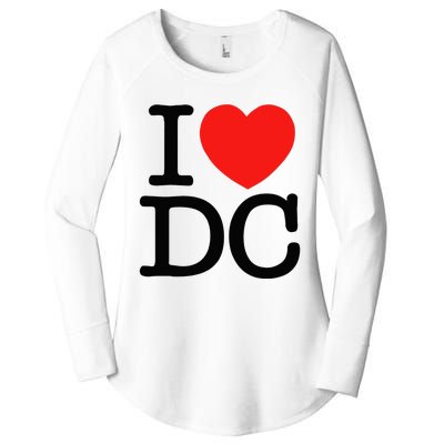 I Heart Love Washington WA DC Classic Font Women's Perfect Tri Tunic Long Sleeve Shirt