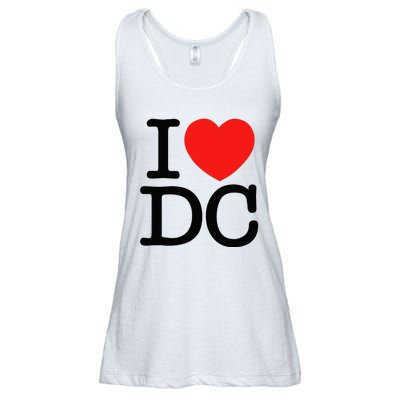 I Heart Love Washington WA DC Classic Font Ladies Essential Flowy Tank