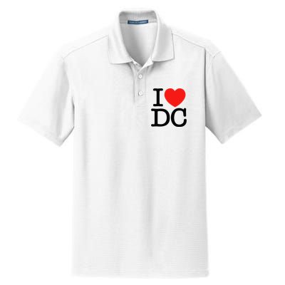 I Heart Love Washington WA DC Classic Font Dry Zone Grid Polo