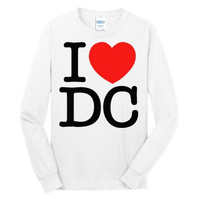 I Heart Love Washington WA DC Classic Font Tall Long Sleeve T-Shirt