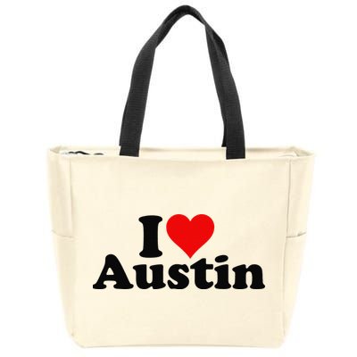 I HEART LOVE AUSTIN TEXAS Zip Tote Bag