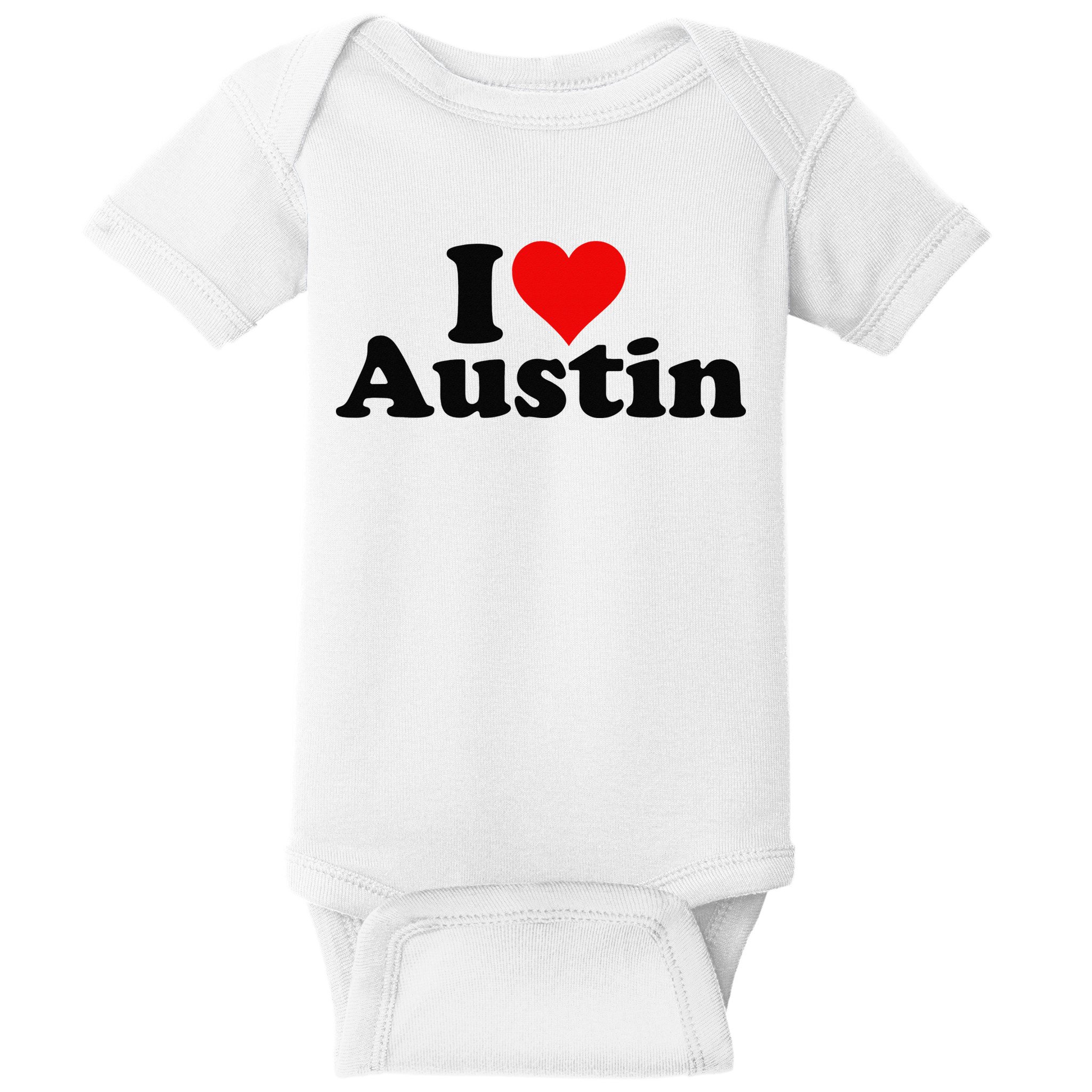 I HEART LOVE AUSTIN TEXAS Baby Bodysuit
