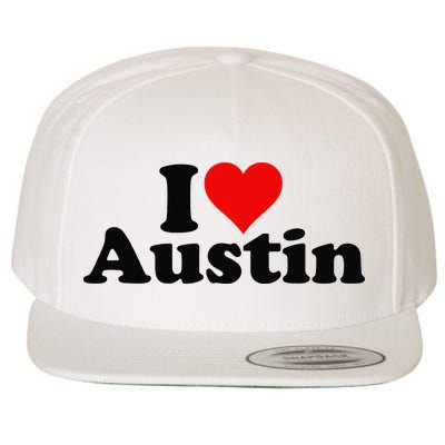 I HEART LOVE AUSTIN TEXAS Wool Snapback Cap