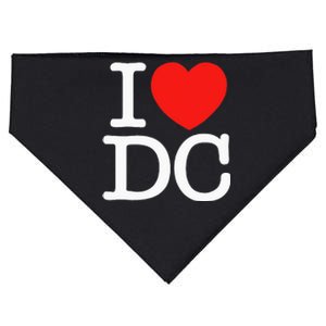 I Heart Love Washington WA DC Classic Font USA-Made Doggie Bandana