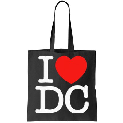 I Heart Love Washington WA DC Classic Font Tote Bag