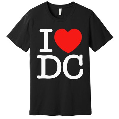 I Heart Love Washington WA DC Classic Font Premium T-Shirt