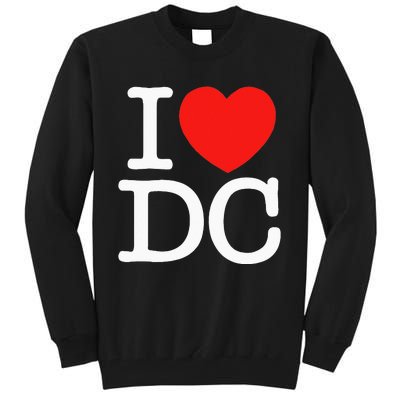 I Heart Love Washington WA DC Classic Font Tall Sweatshirt