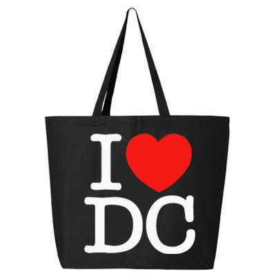 I Heart Love Washington WA DC Classic Font 25L Jumbo Tote