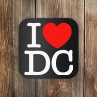 I Heart Love Washington WA DC Classic Font Coaster