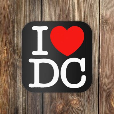 I Heart Love Washington WA DC Classic Font Coaster