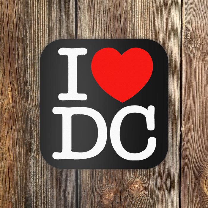 I Heart Love Washington WA DC Classic Font Coaster