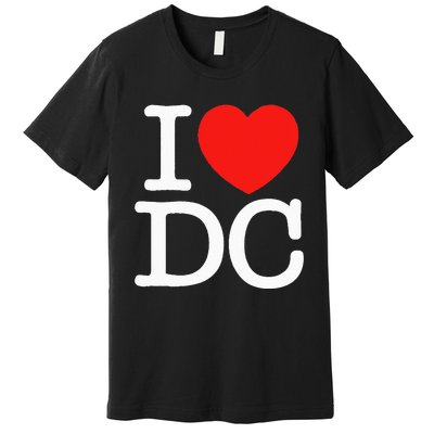 I Heart Love Washington WA DC Classic Font Premium T-Shirt